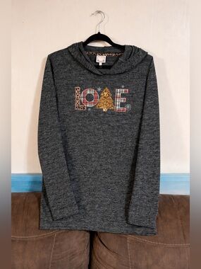 NWT TruSelf “Love” Hooded Sweater Size 2X